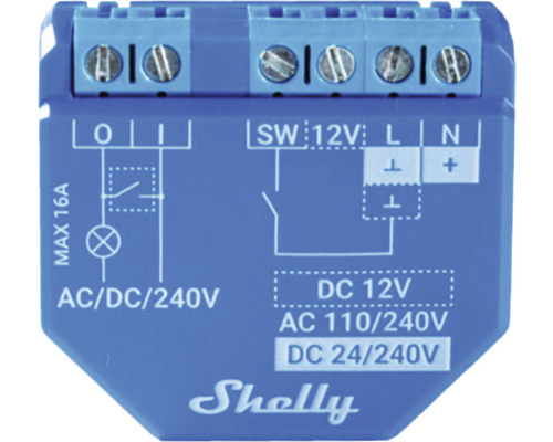 Shelly PLUS 1 Verbesserter 1-Kanal-Wifi-Schalter