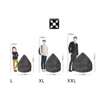 Sitzkissen Sitting Point Sitzsack Beanbag Easy XL schwarz 70x110 cm-thumb-3