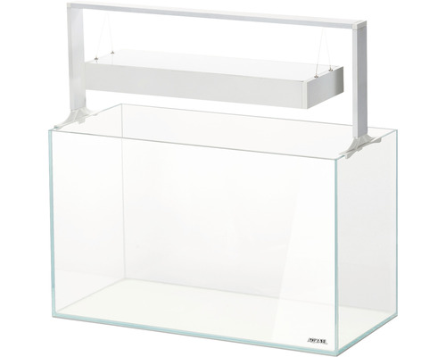 Aquarium AQUAEL UltraScape 60 mit LED Beleuchtung ca. 64 l OPTI Glas, Weißglas, ohne Unterschrank snow