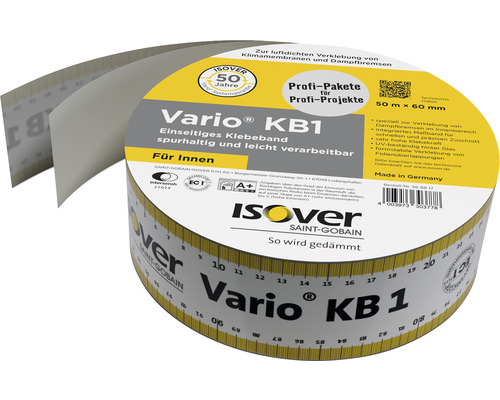 ISOVER Folienklebeband Vario® KB1 einseitig für innen 50 m x 60 mm Pack = 5 Rollen-0