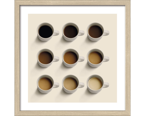 Gerahmtes Bild Coffee Cups 33x33 cm-0