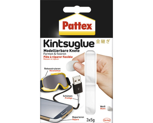 Pattex Kintsuglue Knetkleber weiß 3 x 5 g