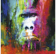 Leinwandbild Original Colourful Gorilla 90x90 cm-thumb-0