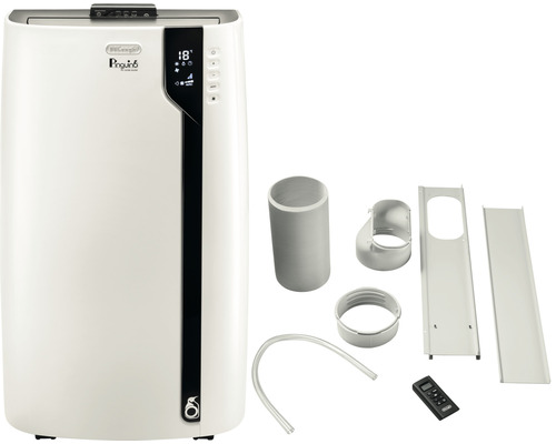 Mobiles Klimagerät PAC EX 100 Silent Räume bis 110 m³ mit 1,2 m Abluftschlauch + Fernbedienung DeLonghi lokales Klimagerät