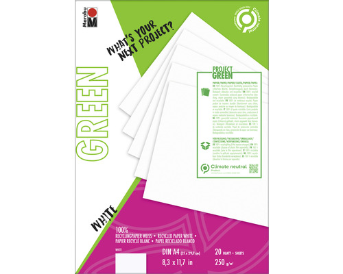 Green Series - Papierblock White Recycled 20 Blatt-0