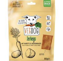 Hundesnack VEGDOG Jerkeys mit Karotte & Buchenrauch vegan 80 g-thumb-0
