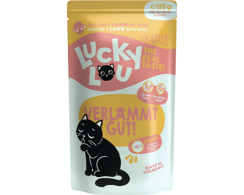 Katzenfutter nass LuckyLou Adult Geflügel & Lamm 125 g-0