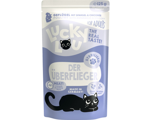 Katzenfutter nass LuckyLou Sterilized Geflügel 125 g-0