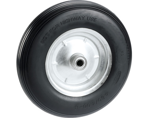 Tarrox pannensicheres Rad, bis 100 kg, mit Metallfelge und Rillenprofil, 400 x 100 mm