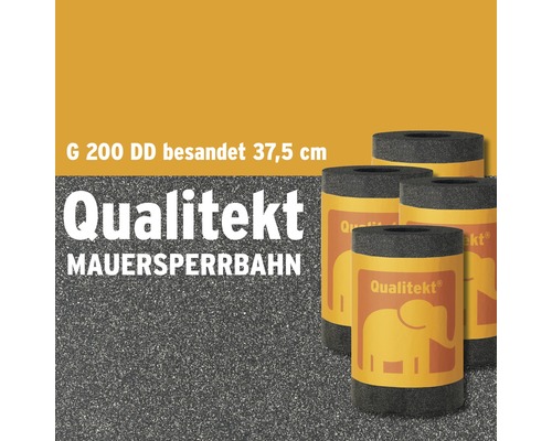 Quandt Bitumen Mauersperrbahn Qualitekt Besandet G200 DD Rolle 10 m x 37,5 cm