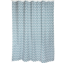 Duschvorhang spirella Deep Forrest Textil 180 x 200 cm weiß/blau/grün-thumb-1