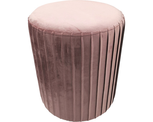 Sitzhocker Velvet rosa Ø 35 x 42 cm-0