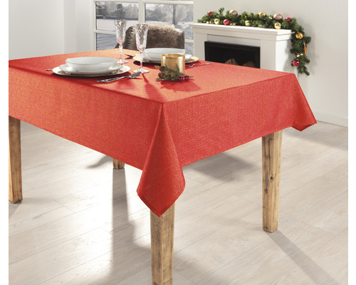 Tischdecke Weihnachten Uni rot 140 x 220 cm | HORNBACH