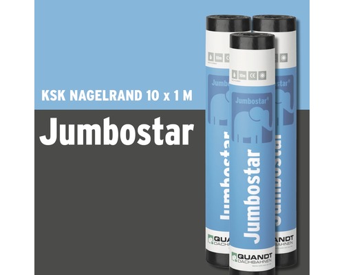 Quandt Bitumen Kaltselbstklebebahn Jumbostar KSK Nagelrand 10 x 1 m Rolle = 10 m²