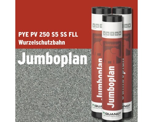 Quandt Bitumen Schweissbahn Jumboplan PYE PV 250 S5 SS Wurzelsperre Beschiefert grau 5 x 1 m Rolle = 5 m²