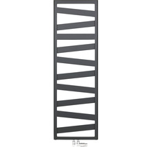 Designheizkörper Zehnder Ribbon RB 96,5 x 50 cm schwarz matt Anschluss Mittig unten-thumb-0