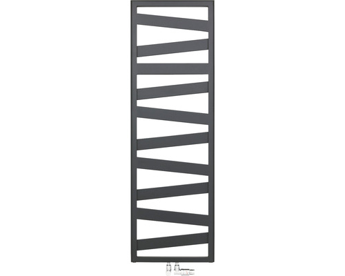 Designheizkörper Zehnder Ribbon RB 96,5 x 50 cm schwarz matt Anschluss Mittig unten-0