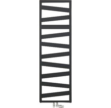 Designheizkörper Zehnder Ribbon RB 156,7 x 50 cm schwarz matt Anschluss Mittig unten-thumb-0