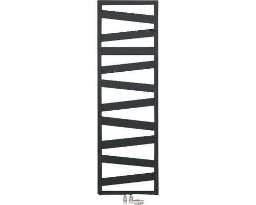 Designheizkörper Zehnder Ribbon RB 156,7 x 50 cm schwarz matt Anschluss Mittig unten-0