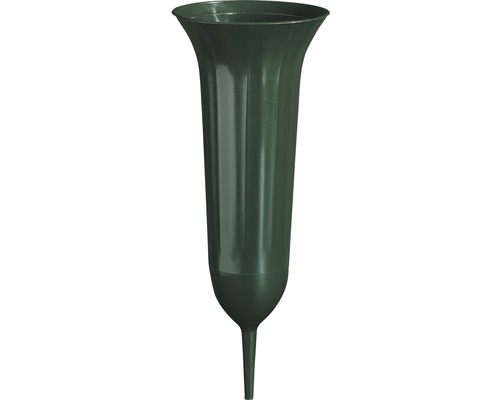 Grabvase geli Kunststoff Ø 11 H 26 cm grün