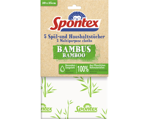 Spontex Spühl- und Haushaltstuch Bambus 5 Stück-0