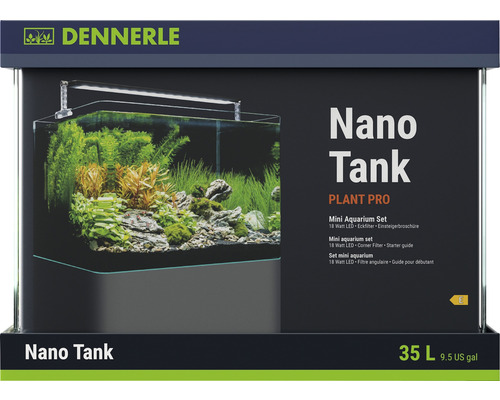 Aquarium DENNERLE Nano Tank Plant Pro 35 L LED Beleuchtung Chihiros A II 401 inkl. Innenfilter Abdeckscheibe Sicherheitsunterlage Einsteigerbroschüre