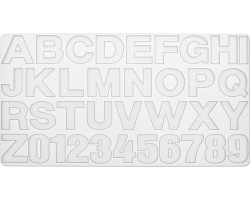 Silikon-Form Buchstaben+Zahlen 36-teilig 36x19 cm