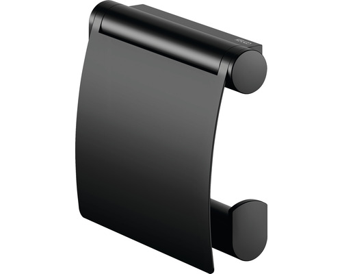 Toilettenpapierhalter KEUCO Plan Black Selection mit Deckel schwarz matt 14960370000-0