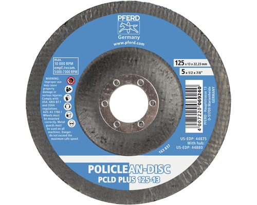 Reinigungsscheibe PFERD PCLD PLUS Ø 125x22,23 mm