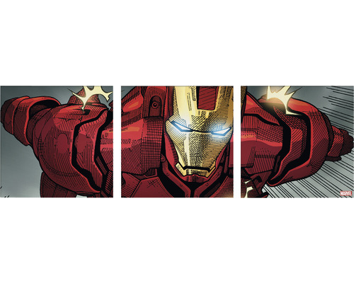 Leinwandbild Iron Man Classic 3er-Set 3x 30x30 cm-0