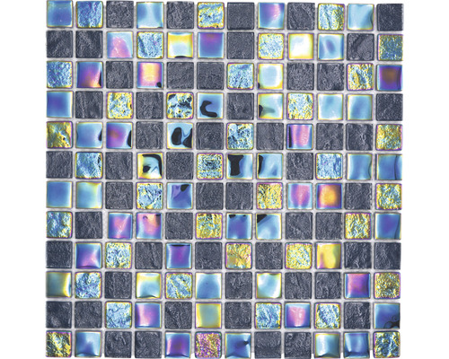 Glasmosaik CM S265 Quadrat Crystal mix Shell SAPHIRE 25, 30,4x30,4cm-0
