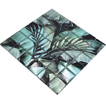Glasmosaik XCM RF05 Quadrat Crystal Rain Forest mix green/black 29,8x29,8cm-thumb-3