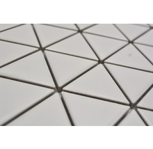 Keramikmosaik CG TR 41 Dreieck uni weiß matt 25,2x29,1cm-thumb-4