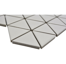 Keramikmosaik CG TR 41 Dreieck uni weiß matt 25,2x29,1cm-thumb-1