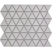 Keramikmosaik CG TR 41 Dreieck uni weiß matt 25,2x29,1cm-thumb-0
