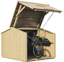 Garage, Bikebox, Fahrradgarage Outdoor Life inkl. Fußboden 152,7 x 203,5 cm natur-thumb-3