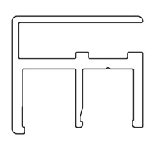 Verbindungsprofil für "PRO" Wandprofile LIDO für ESG 6 mm aluminium matt PGRWAP66/20-thumb-1