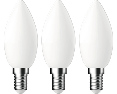 3x LED Kerzenlampe C35 E14/4,2W(40W) 470 lm 6500 K tageslichtweiß klar 3 Stück
