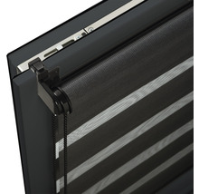 Doppelrollo mit Seitenverspannung schwarz 100x150 cm-thumb-8
