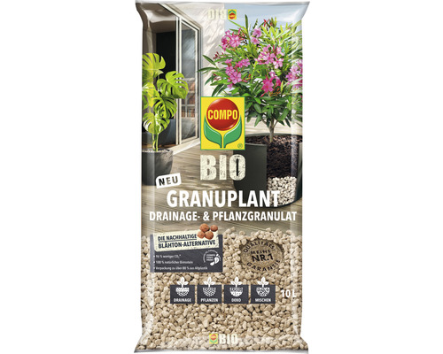 BIO Granuplant Drainage- & Pflanzgranulat Compo 10 L 100% natürlicher Bimsstein nachhaltige Blähton Alternative-0