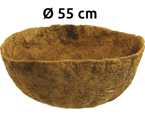 Kokoseinsatz L für Hängekorb Bellissa Haas Naturfaser Ø 55 cm H 19 cm braun