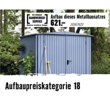 Gartenhaus biohort AvantGarde Doppeltür Gr. A7 inkl. Regal und Werkzeughalter 254 x 254 cm dunkelgrau-metallic-thumb-1