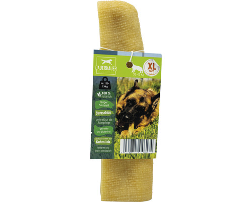 Hundesnack DAUERKAUER Dauerkauer XL aus Milch 1 Stück ca. 130 g, Zahnpflege, Stressabbau für Hunde 35 - 45 kg-0