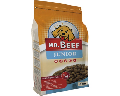 Hundefutter MR. BEEF Junior Huhn und Reis 5 kg