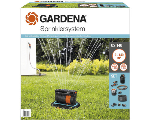 Gardena Sprinklersystem Set mit Versenkregner OS 140-0