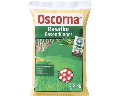 Rasendünger Oscorna Rasaflor organischer Dünger 2,5 kg 50 m²