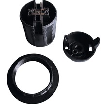 Lampenfassung E27 Kunststoff mit Außengewinde schwarz-thumb-0