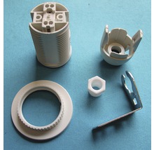 Winkel-Lampenfassung E14 Kunststoff mit Außengewinde weiß-thumb-0