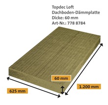 ISOVER Zweischichtiges Dachboden Dämmelement Topdec Loft WLG 035 1200 x 625 x 60 mm-thumb-2