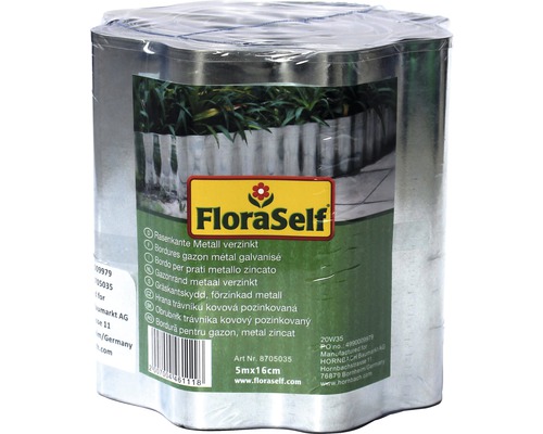 FloraSelf, Rasenkante Metall verzinkt, 5 x 0,16 m-0